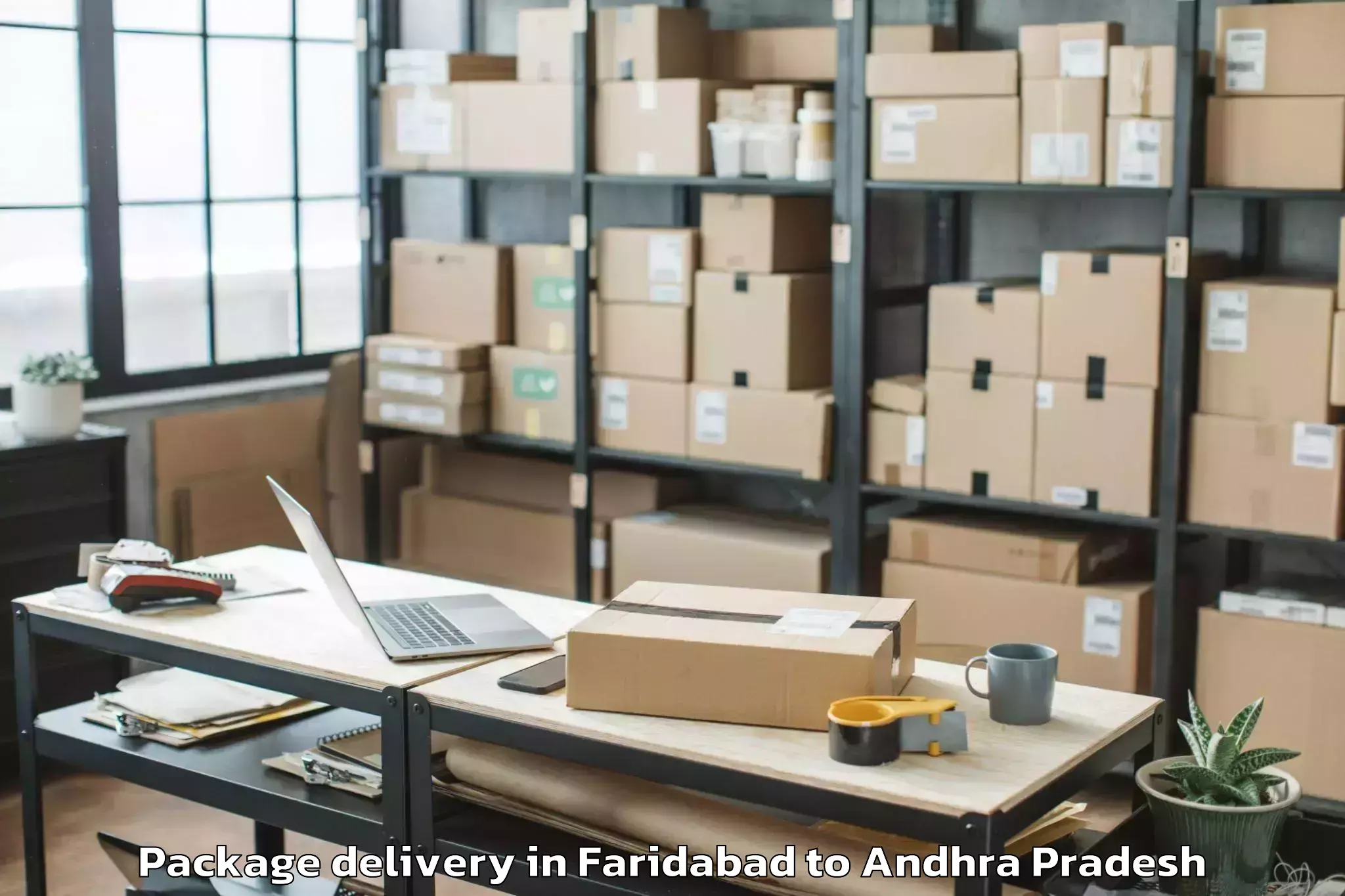 Reliable Faridabad to Chebrolu Package Delivery